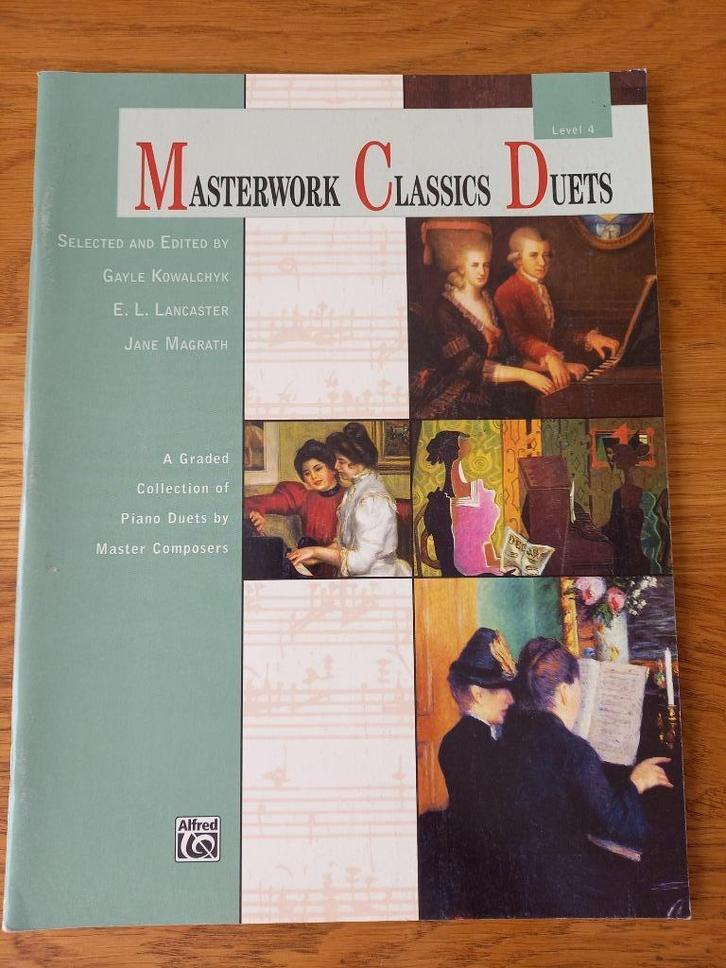 Masterwork Classics Duets - deel 4, Muziek en Instrumenten, Bladmuziek, Zo goed als nieuw, Les of Cursus, Klassiek, Piano, Ophalen of Verzenden