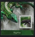 guyana pf blok hagedissen lizards reptielen, Ophalen of Verzenden, Postfris, Dier of Natuur