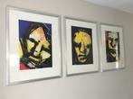Herman Brood Drie Koppen zeefdruk, Antiek en Kunst, Kunst | Litho's en Zeefdrukken, Ophalen