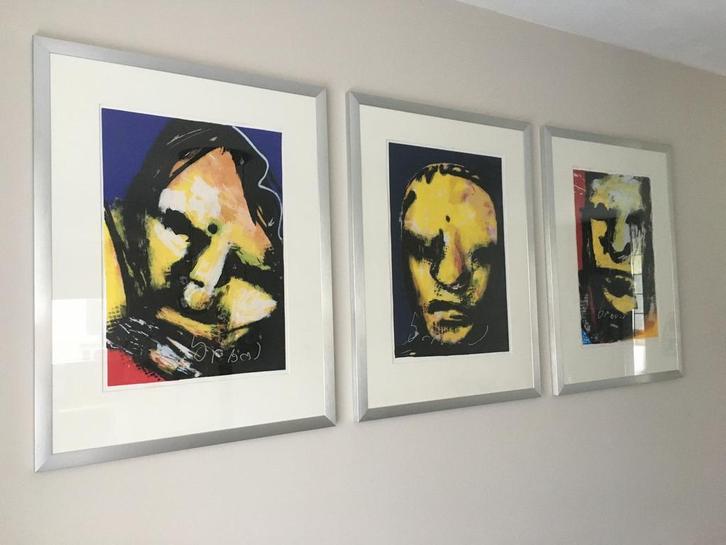 Herman Brood Drie Koppen zeefdruk, Antiek en Kunst, Kunst | Litho's en Zeefdrukken, Ophalen