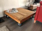 Eiken mobiele salontafel, Huis en Inrichting, Tafels | Salontafels, Ophalen, 100 tot 150 cm, 50 tot 100 cm, Zo goed als nieuw