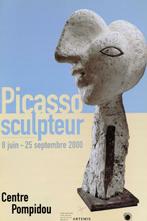 vintage poster Picasso sculpteur @ centre pompidou 2000, Ophalen of Verzenden, Zo goed als nieuw