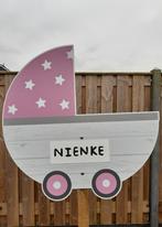 Geboortebord Roze Kinderwagen, Gebruikt, Geboortebord, Info@bezigebijtjezzz.nl, Ophalen