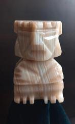 Honingkleurige onyxsteen Azteekse Tiki Maya--sculptuur, Ophalen of Verzenden