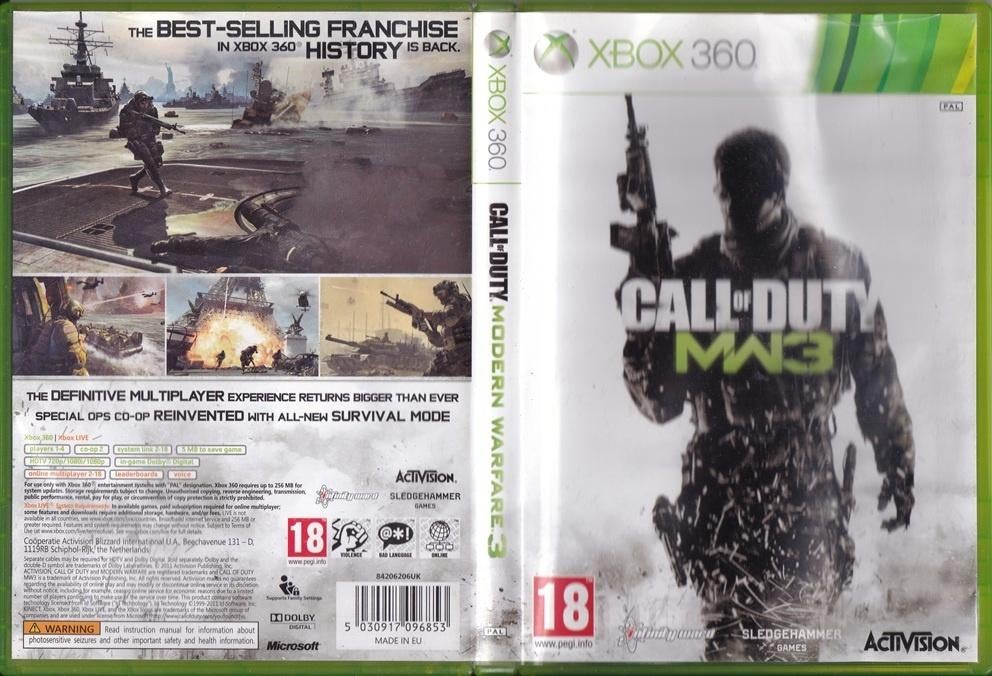 CALL OF DUTY MW3, Gebruikt, Vanaf 18 jaar, Shooter, 1 speler