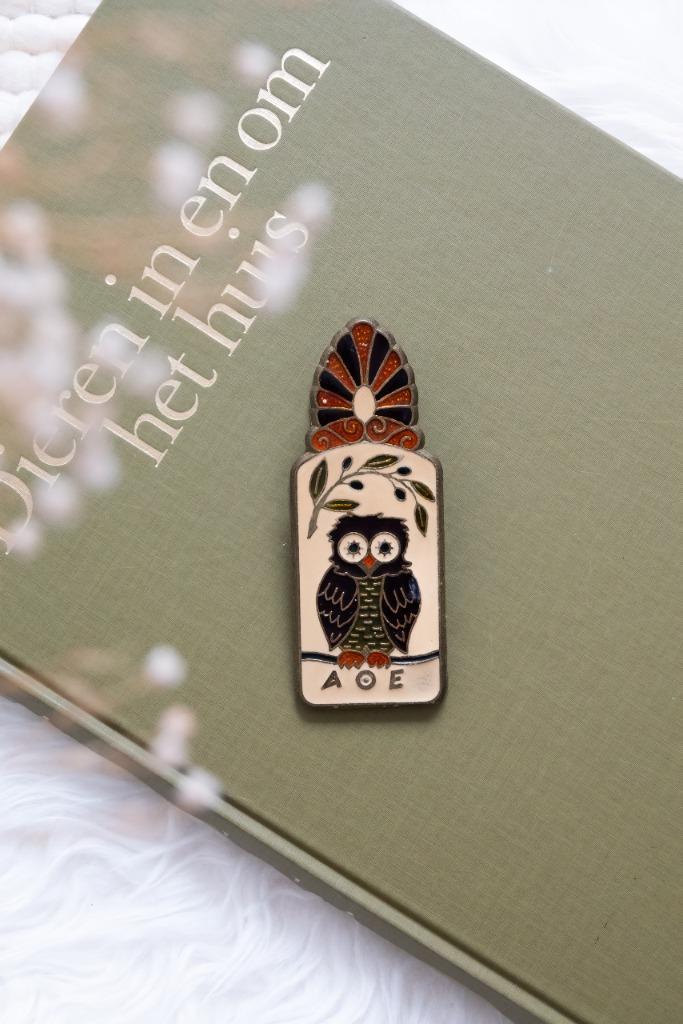 Vintage messing emaille paperclip, Antiek en Kunst, Antiek | Emaille, Ophalen of Verzenden