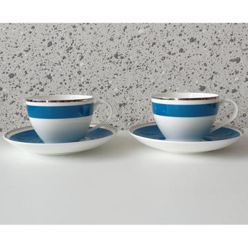 Villeroy en Boch Anmut kop en schotel blauw beschikbaar voor biedingen