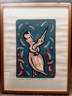 Zeefdruk 6/24 in lijst, Ophalen of Verzenden