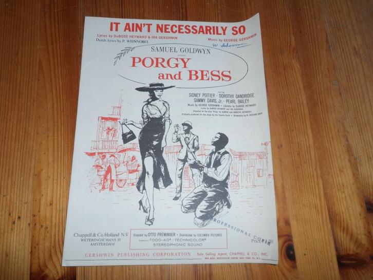 Porgy and bess - george gershwin, Muziek en Instrumenten, Bladmuziek, Zo goed als nieuw, Artiest of Componist, Populair, Gitaar