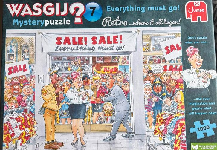 WASGIJ? 7 - Alles Moet Weg!, Hobby en Vrije tijd, Denksport en Puzzels, Zo goed als nieuw, Legpuzzel, 500 t/m 1500 stukjes, Ophalen of Verzenden