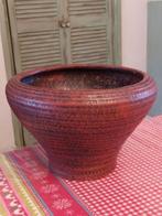 Large Vintage ceramic plantenpot, Rond, Ophalen of Verzenden, Zo goed als nieuw, Aardewerk
