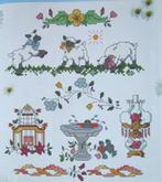 Borduurpatroon  Merklap Lammetjes  nr 8256 a, Hobby en Vrije tijd, Borduren en Borduurmachines, Verzenden, Nieuw, Handborduren