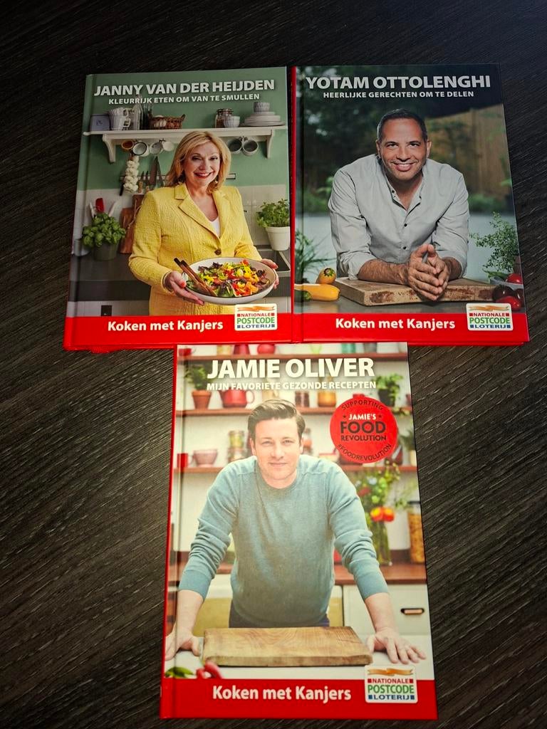 Kookboeken Janny, Yotam & Jamie - Postcode Loterij, Boeken, Kookboeken, Ophalen of Verzenden