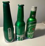 3 Verschillende lege aluminium flesjes van Heineken., Verzamelen, Biermerken, Heineken, Flesje(s), Ophalen of Verzenden, Zo goed als nieuw