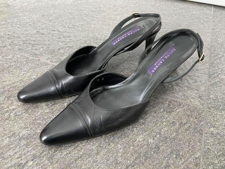 Slingbacks Ralph Lauren maat 36 keurige staat zwart pump, Kleding | Dames, Schoenen, Zo goed als nieuw, Sandalen of Muiltjes, Zwart