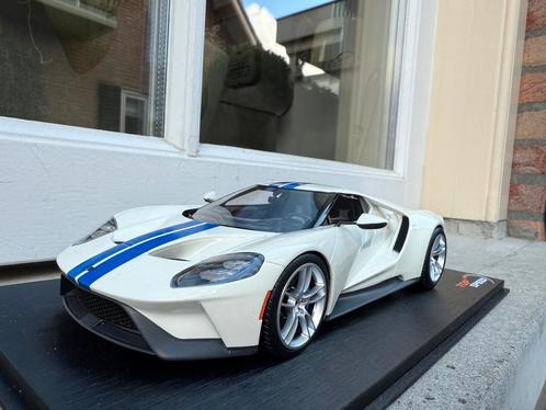 1:18 Ford GT Frozen White Top Speed Models TS0093, Hobby en Vrije tijd, Modelauto's | 1:18, Zo goed als nieuw, Auto, Overige merken