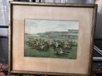 Charles hunt (stijl) litho. Victorian art, ascot, Ophalen of Verzenden