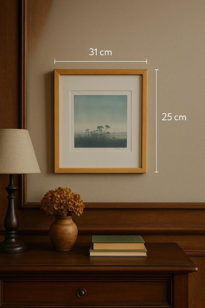 Ingelijste kunstprent – “Herfst” – gesigneerd, Antiek en Kunst, Kunst | Etsen en Gravures, Ophalen of Verzenden