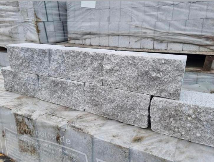 Splitblok metselsteen stapelblok noorsgrijs 19x9x8,9 s-parti, Tuin en Terras, Bielzen en Borders, Nieuw, Blok, Beton, Minder dan 25 cm
