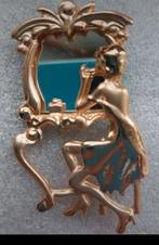 Vintage Broche - Vrouw voor Spiegel - Gratis Verzending, Sieraden, Tassen en Uiterlijk, Broches, Overige materialen, 4 tot 7 cm