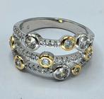 Zilveren Ring met Fonkelende Spinel Steentjes, 18 tot 19, Verzenden, ., Zo goed als nieuw