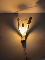 Landelijke wandlamp van drijfhout uit Oostenrijk, Huis en Inrichting, Lampen | Wandlampen, Ophalen of Verzenden, Nieuw, Hout, Stoer sober robuust landelijk drijfhout Oostenrijk