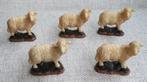 Kerststal beeldjes: 5 Schapen, Diversen, Kerst, Ophalen of Verzenden
