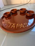 Aardewerk Tapas Schaal met 4 Schaaltjes, Ophalen of Verzenden, Gebruikt