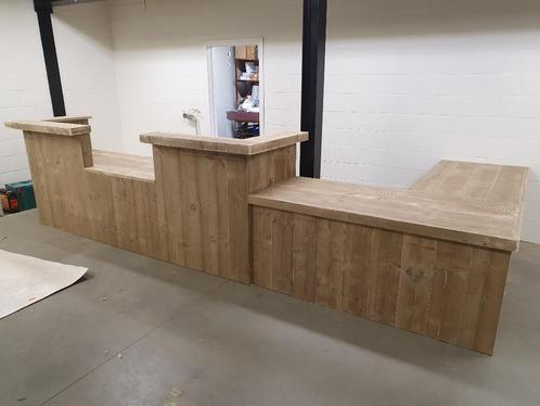 Steigerhout receptiebalie, toonbank L-model elke maat/vorm, Huis en Inrichting, Overige Huis en Inrichting, Nieuw, Ophalen