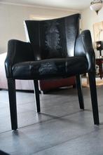 6 eetkamer stoelen, Huis en Inrichting, Stoelen, Ophalen, Overige materialen, Gebruikt, Zwart