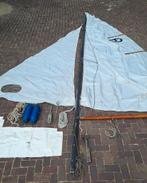 Zeil, fok en mast met toebehoren voor een Schakel zeilboot, Ophalen of Verzenden, Gebruikt, Grootzeil, Minder dan 15 m²