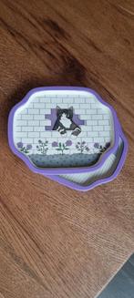 Leuk onderzetters dienblaadje met kat, Ophalen of Verzenden, Zo goed als nieuw, Glas of Kopje