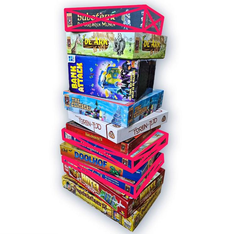 partij van 8 bordspellen, Hobby en Vrije tijd, Gezelschapsspellen | Bordspellen, Gebruikt, Een of twee spelers, Drie of vier spelers