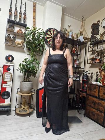 Zwarte Lange Feestjurk - Maat 42 beschikbaar voor biedingen