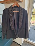 Feestelijk zwart dames colbert met bling revers  mt xl 42, Overige typen, Zwart, Maat 42/44 (L), Nieuw