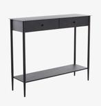 Sidetable zwart - als nieuw - luxe gepoedercoat staal, Huis en Inrichting, Tafels | Sidetables, Ophalen, 100 tot 150 cm, Zo goed als nieuw