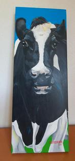 Realistisch schilderij "Melk koe" acryl op linnen, Antiek en Kunst, Ophalen