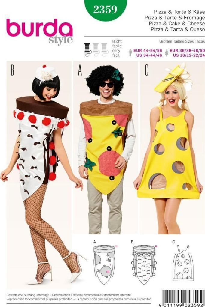 Burda Naaipatroon 2359 - Pizza, Taart en Kaas, Hobby en Vrije tijd, Kledingpatronen, Nieuw, Burda, Ophalen of Verzenden
