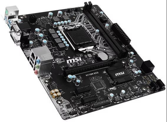 MSI H110M ECO Socket 1151 moederbord, Computers en Software, Moederborden, Zo goed als nieuw, Intel, DDR4, Ophalen of Verzenden