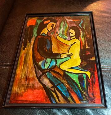 Achterglasschilderij - 28x22,5 cm beschikbaar voor biedingen