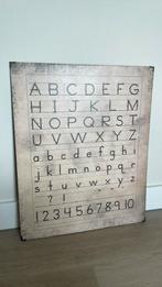 Houten bord met alfabet, leestekens en cijfers, Ophalen, Nieuw