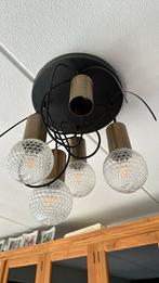 Hanglamp brons met 5 lampen, Industrieel, Ophalen of Verzenden, Metaal, Zo goed als nieuw