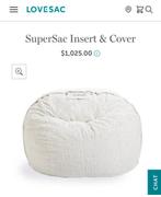 Grote Lovesac Zitzak - White, Huis en Inrichting, Ophalen, Zo goed als nieuw, Wit, Zitzak