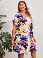 NIEUW! Romantische prachtige bloem jurk maat 1XL= 48 50, Kleding | Dames, Grote Maten, Nieuw, Blauw, Jurk, Verzenden
