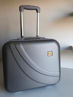 Compact Koffertje met Wieltjes, zilvergrijs., Hard kunststof, Minder dan 50 cm, Ophalen of Verzenden, Zo goed als nieuw