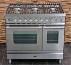 Luxe Fornuis Boretti 90 cm RVS 6 pits GASOVEN 2 ovens, Witgoed en Apparatuur, 60 cm of meer, 5 kookzones of meer, Vrijstaand, 90 tot 95 cm