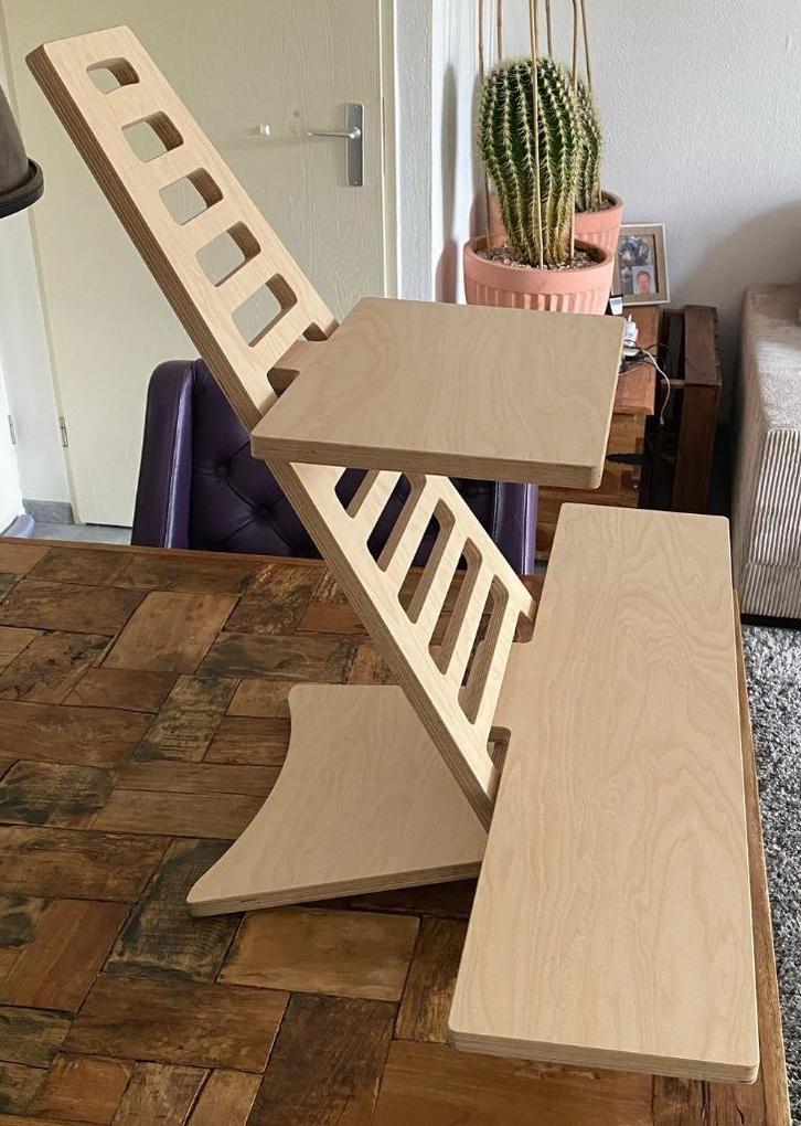 Originele Bamboe XL UPSTAA Hoog/Laag Standaard, Computers en Software, Laptopstandaarden, Zo goed als nieuw, In hoogte verstelbaar
