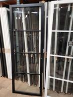 83x231,5 binnendeur stomp L staallook zwart helder glas SK9, Ophalen, 80 tot 100 cm, 215 cm of meer, Glas