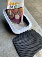 Gratis! Kattenbak - schoon en met volle zak vulling & matje, Ophalen, Gebruikt, Open