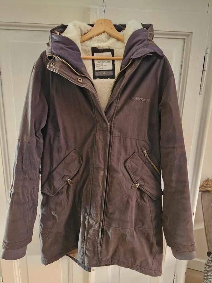 Didriksons Winterjas Dames Maat 40, Kleding | Dames, Jassen | Winter, Gedragen, Maat 38/40 (M), Grijs, Ophalen of Verzenden